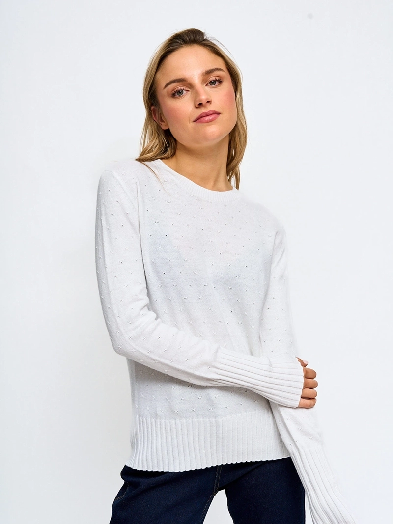 SWEATER MUJER PEPE JEANS ALGODÓN CALADO - 2