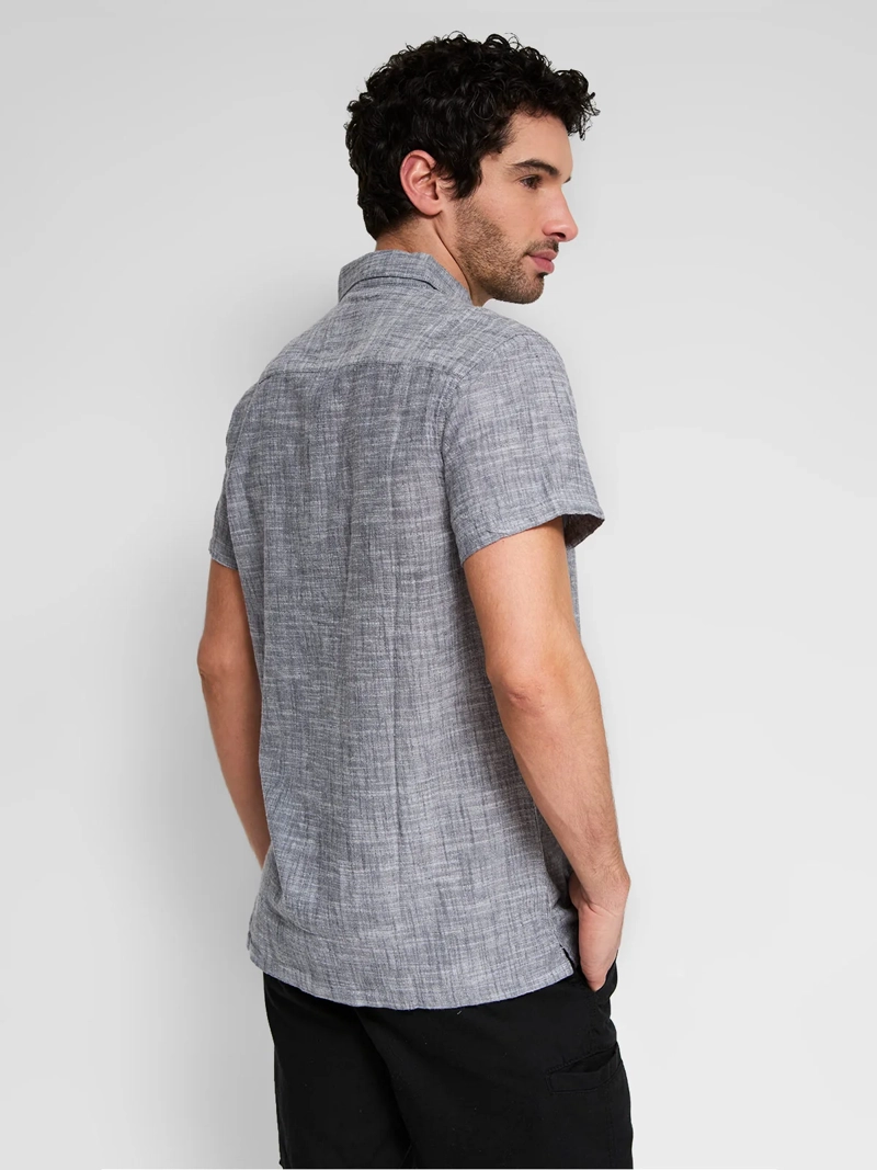CAMISA HOMBRE ROBERT LEWIS ALGODÓN MANGA CORTA LISA - 2