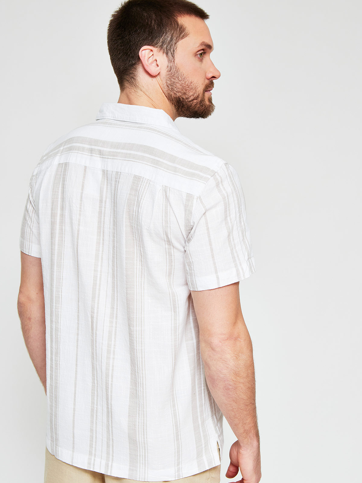 CAMISA HOMBRE ROBERT LEWIS ALGODÓN MANGA CORTA LÍNEAS - 2