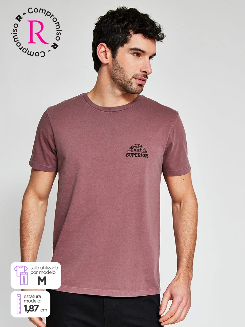 POLERA HOMBRE BARBADOS ALGODÓN MANGA CORTA ESTAMPADA - 1