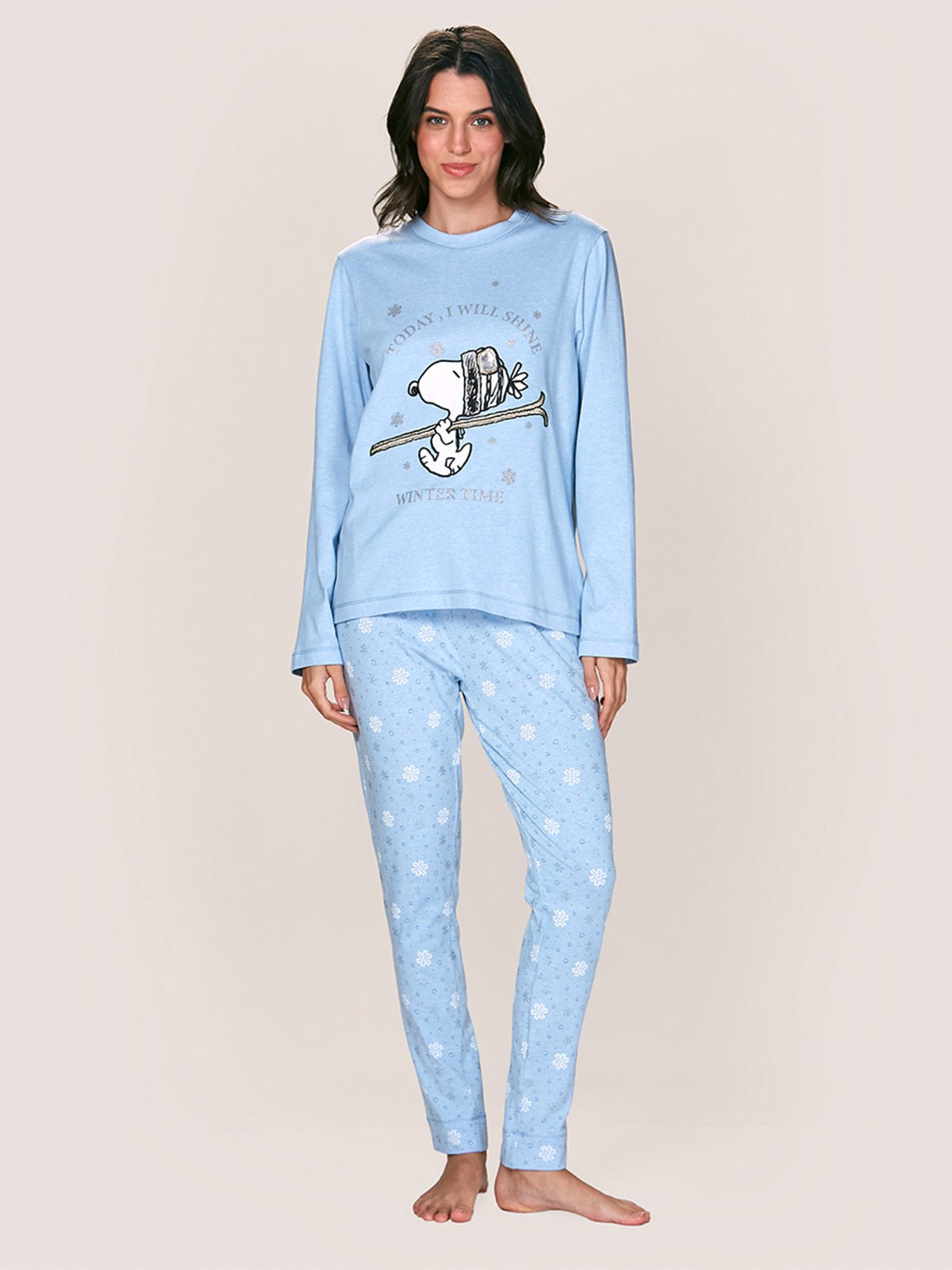 PIJAMA MUJER LADY GENNY SNOOPY LARGO - 1