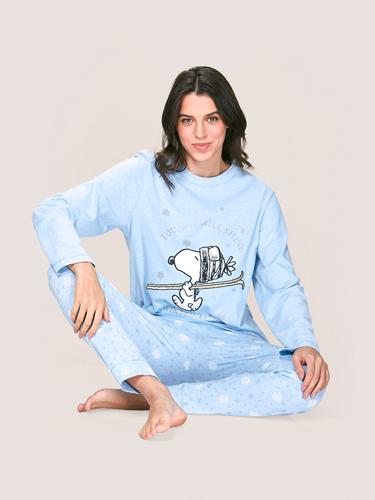 PIJAMA MUJER LADY GENNY SNOOPY LARGO - 4