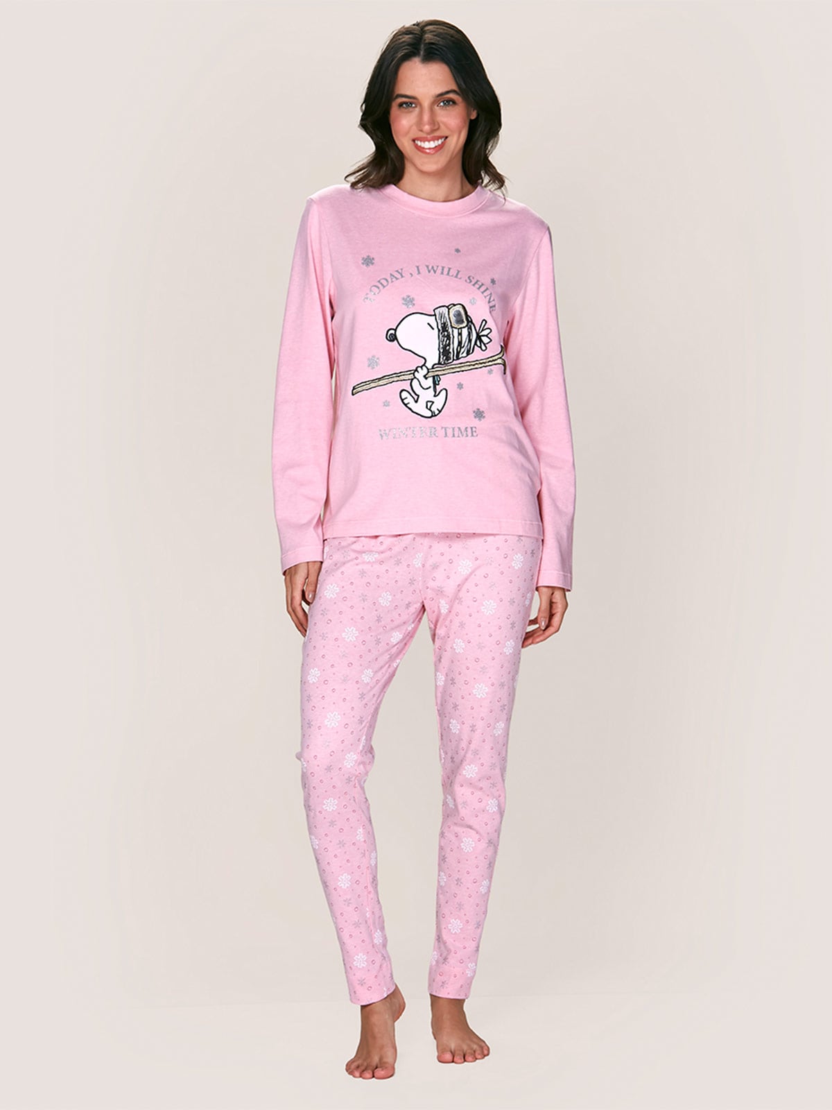 PIJAMA MUJER LADY GENNY SNOOPY LARGO - 1