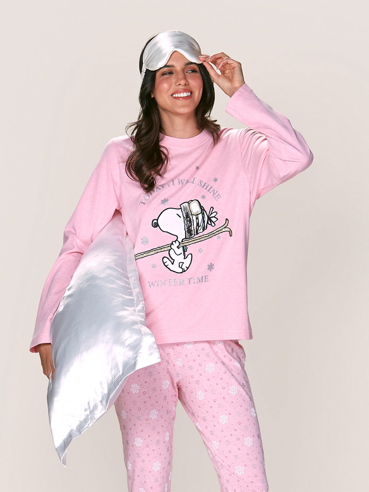 PIJAMA MUJER LADY GENNY SNOOPY LARGO - 3