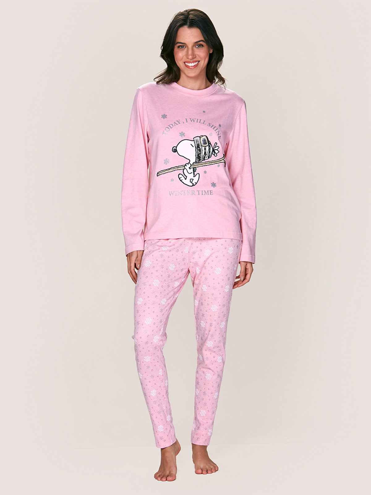 PIJAMA MUJER LADY GENNY SNOOPY LARGO - 1