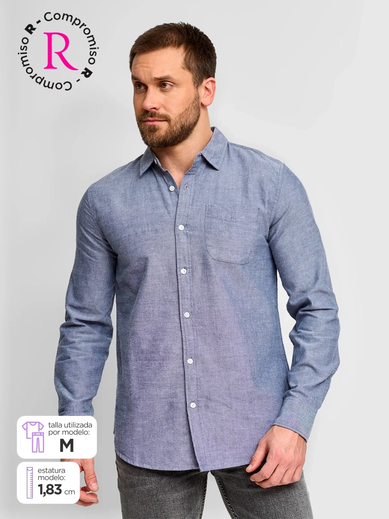 CAMISA HOMBRE AEROPOSTALE ALGODÓN MANGA LARGA - 1