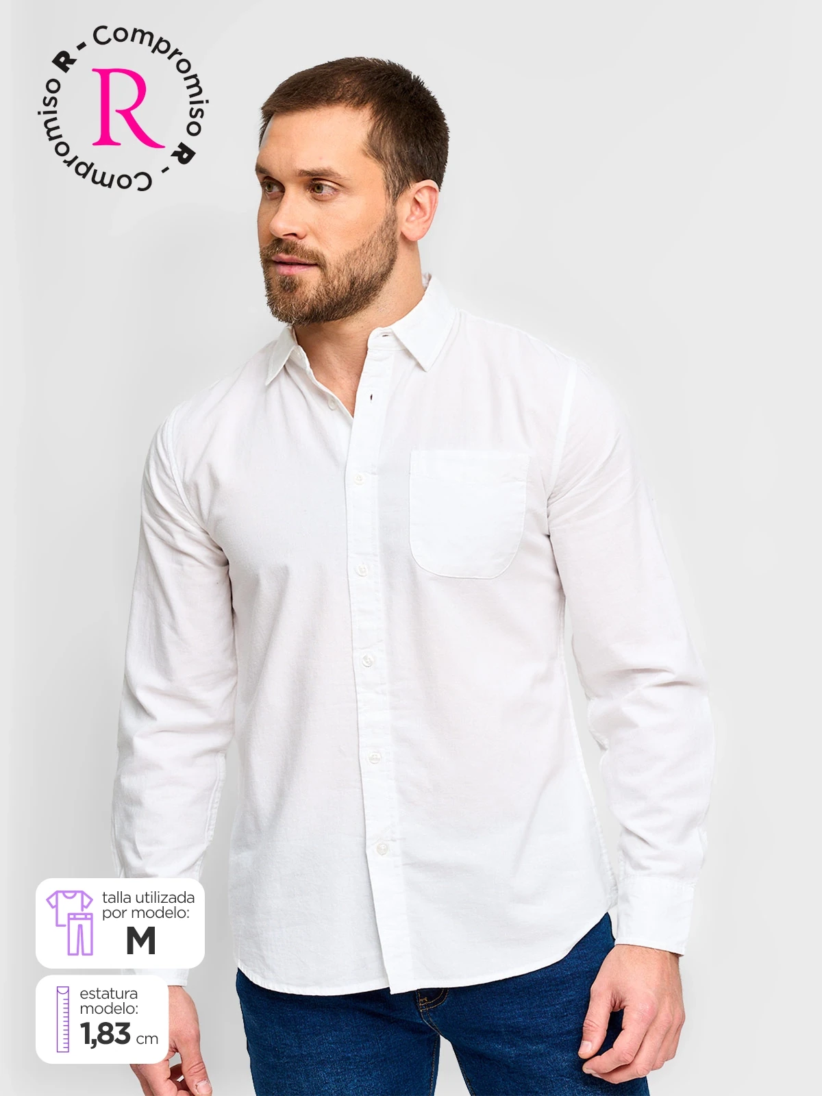 CAMISA HOMBRE AEROPOSTALE ALGODÓN MANGA LARGA - 1