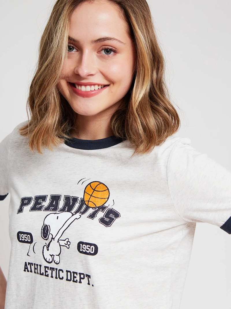 POLERA MUJER INDEX ALGODÓN MANGA CORTA SNOOPY - 3