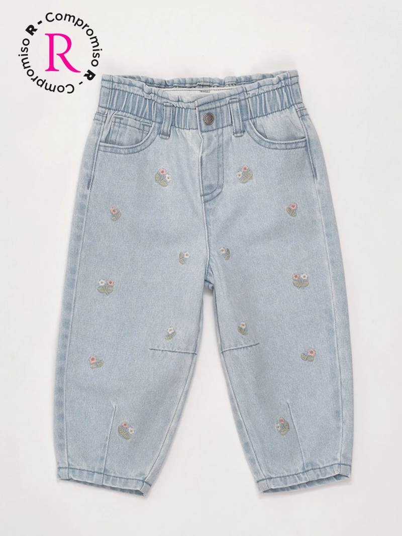 JEANS NIÑA BABY HARVEST ALGODÓN BALLOON BORDADO - 3