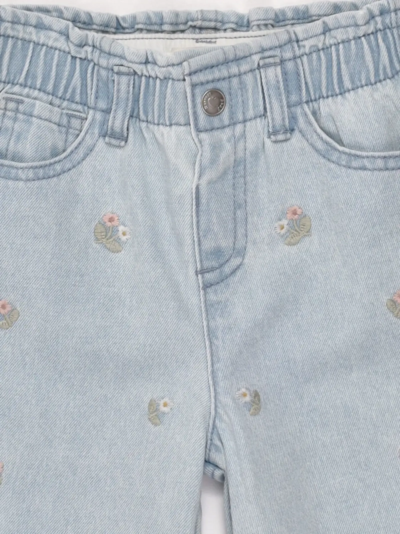 JEANS NIÑA BABY HARVEST ALGODÓN BALLOON BORDADO - 5