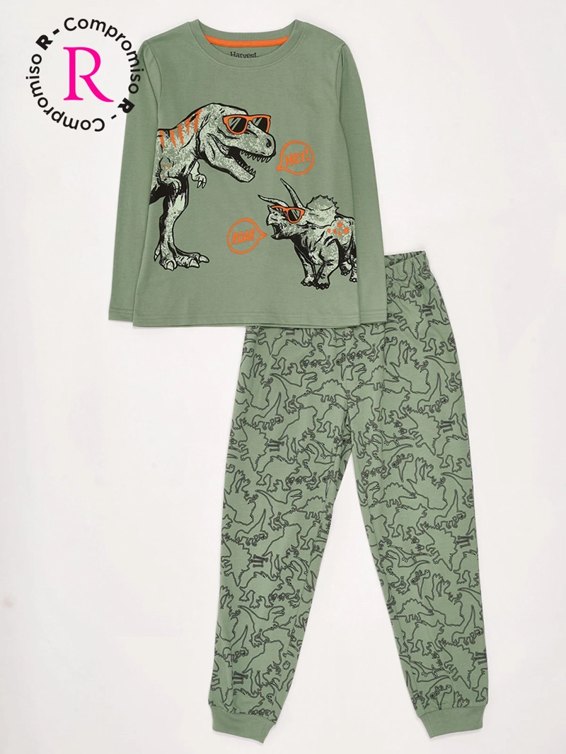 PIJAMA NIÑO HARVEST ALGODÓN LARGO