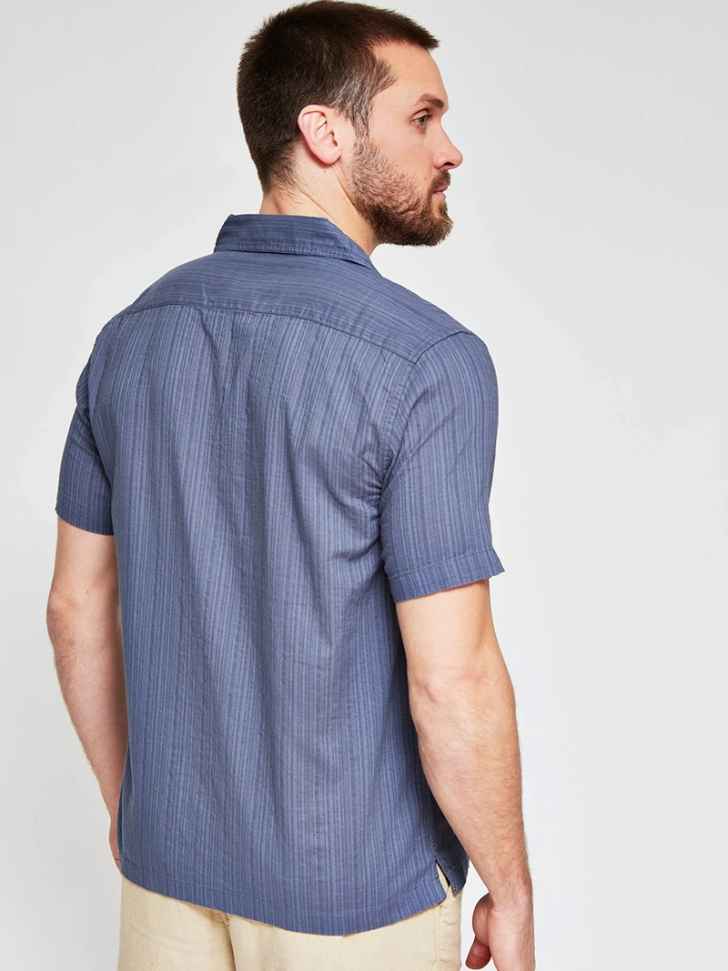 CAMISA HOMBRE BARBADOS ALGODÓN MANGA CORTA LISA - 2