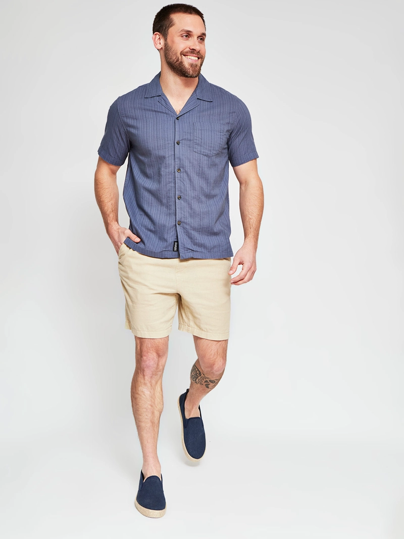 CAMISA HOMBRE BARBADOS ALGODÓN MANGA CORTA LISA - 4