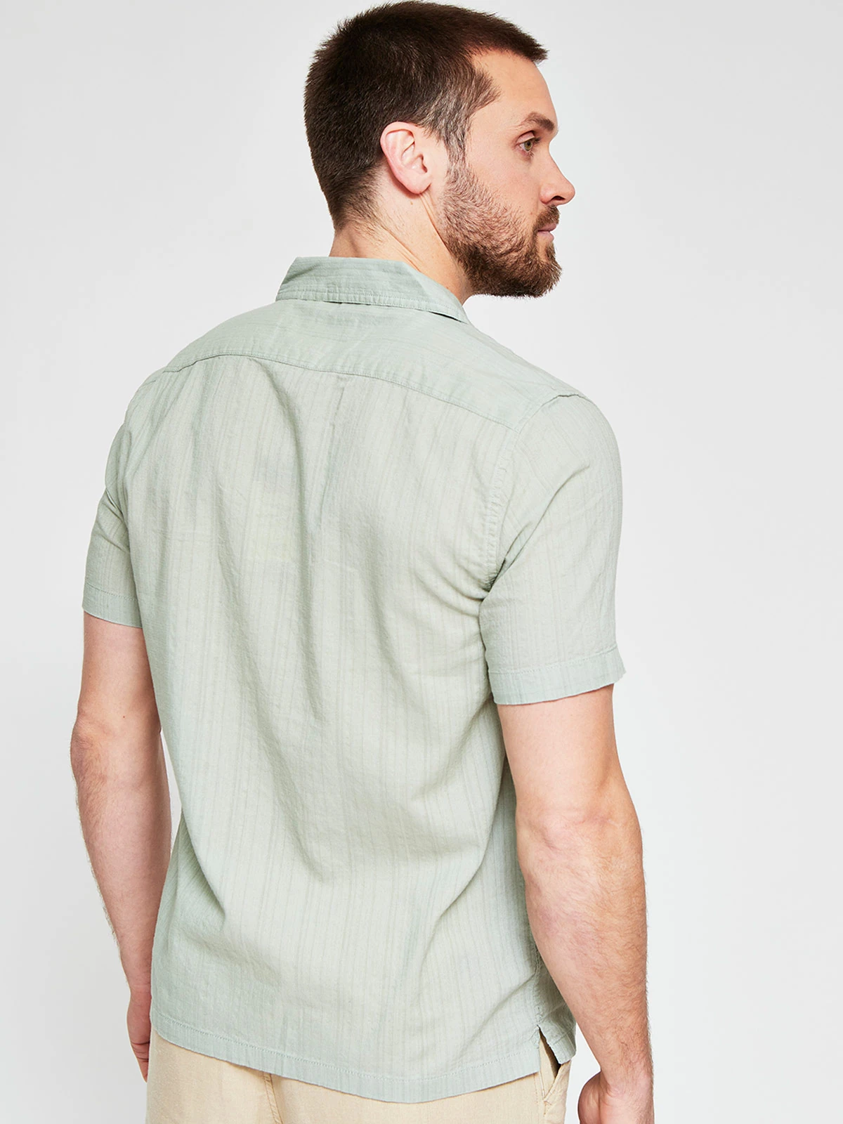 CAMISA HOMBRE BARBADOS ALGODÓN MANGA CORTA LISA - 2