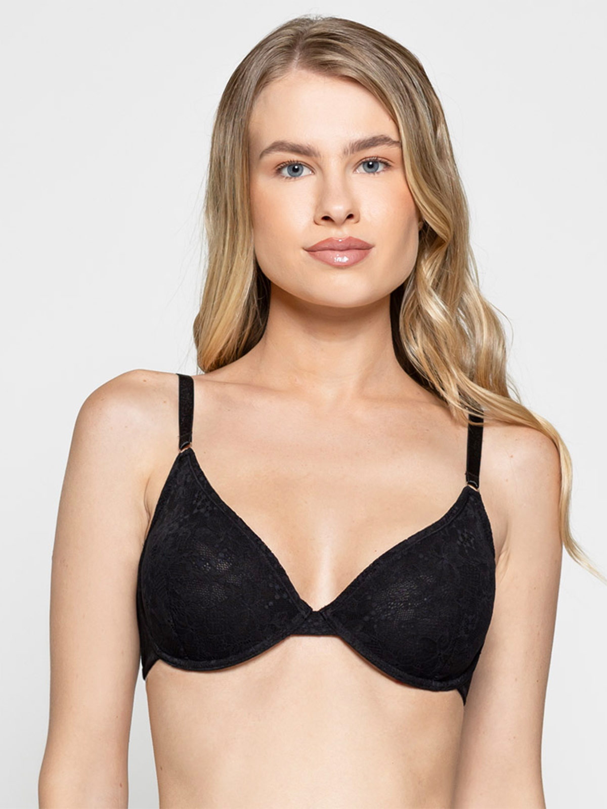 SOSTÉN INTIME CON ARO SIN SOFT ENCAJE NEGRO - 1