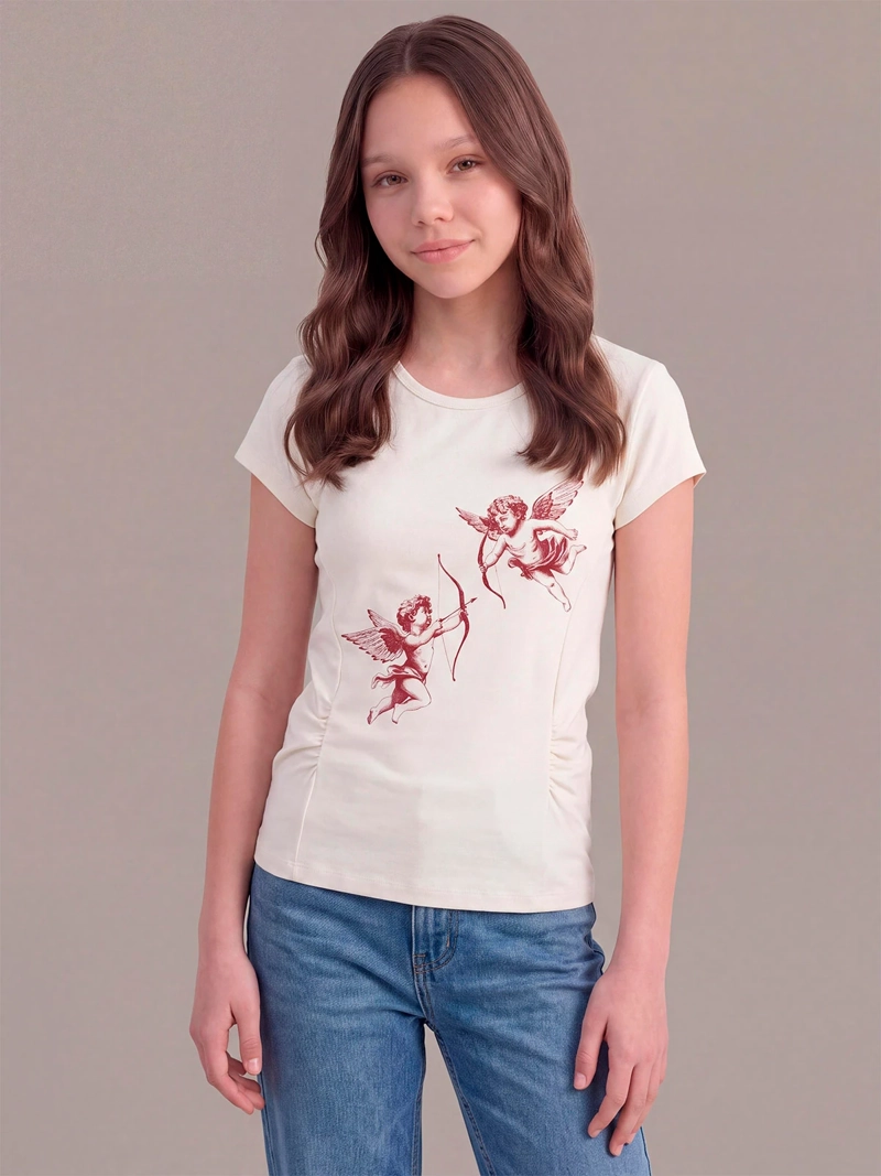 POLERA NIÑA INDEX TEEN ALGODÓN MANGA CORTA - 1