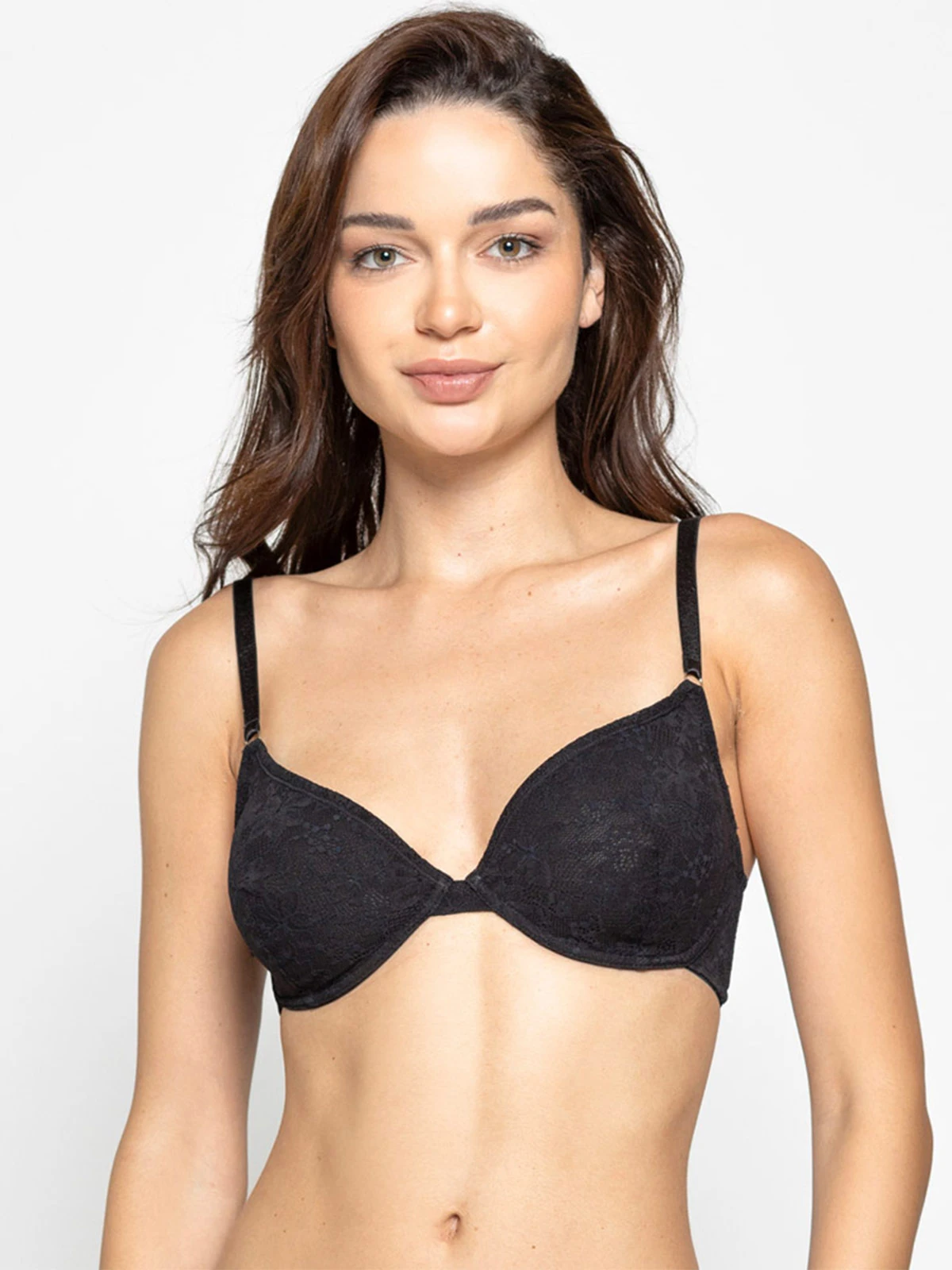 SOSTÉN INTIME CON ARO SIN SOFT ENCAJE NEGRO - 1