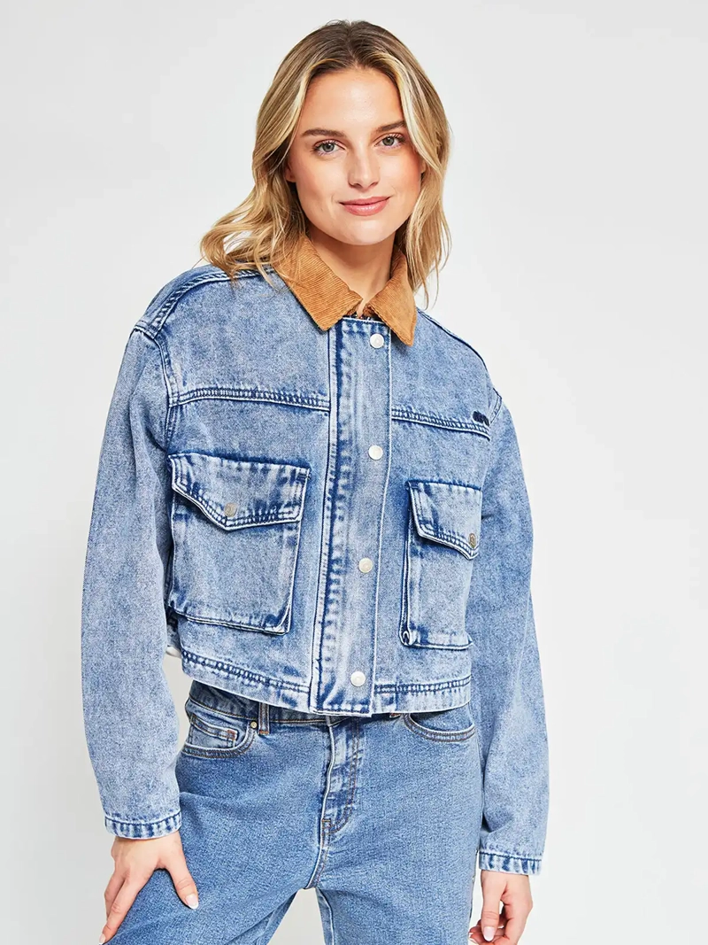 CHAQUETA MUJER AEROPOSTALE ALGODÓN CUELLO COTELÉ - 2