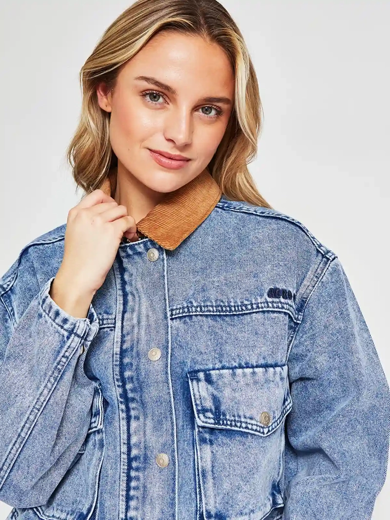 CHAQUETA MUJER AEROPOSTALE ALGODÓN CUELLO COTELÉ - 4