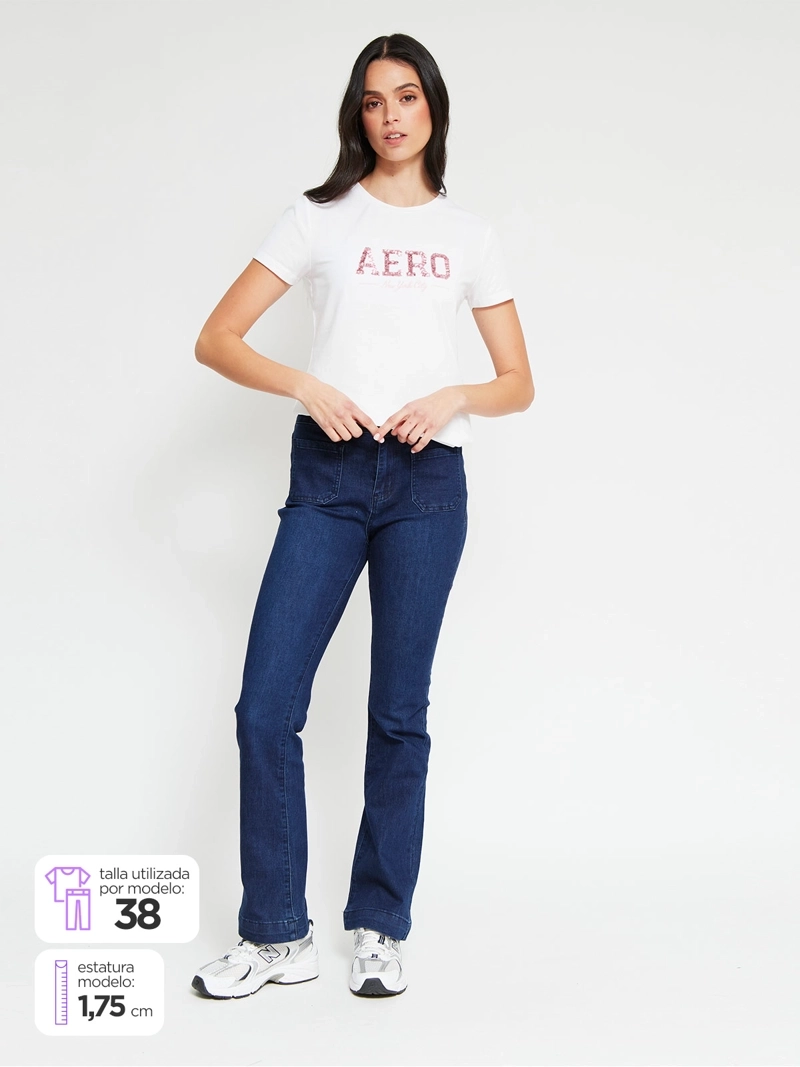 JEANS MUJER AEROPOSTALE ALGODÓN FLARE