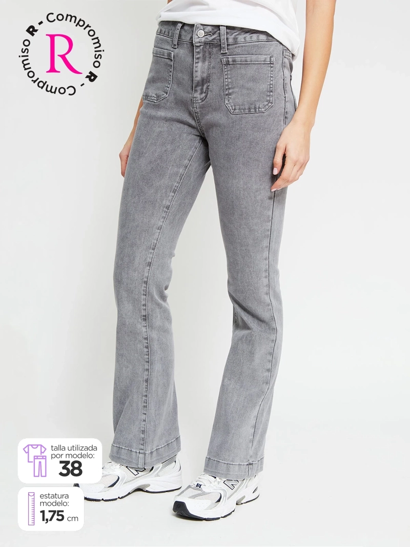 JEANS MUJER AEROPOSTALE ALGODÓN FLARE - 1