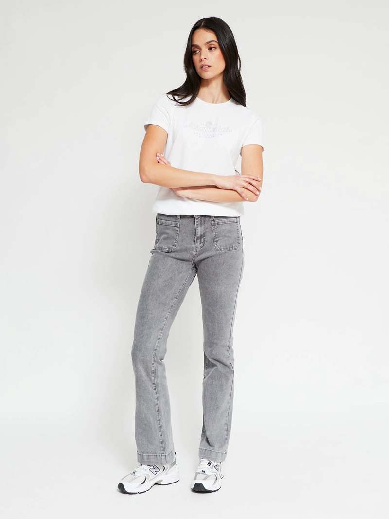 JEANS MUJER AEROPOSTALE ALGODÓN FLARE - 4