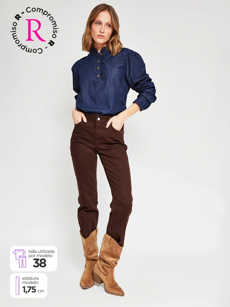 JEANS MUJER MARQUIS ALGODÓN CROP FLARE - 1