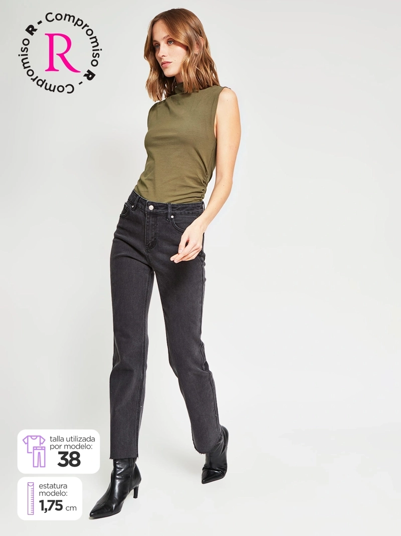 JEANS MUJER MARQUIS ALGODÓN CROP FLARE - 1