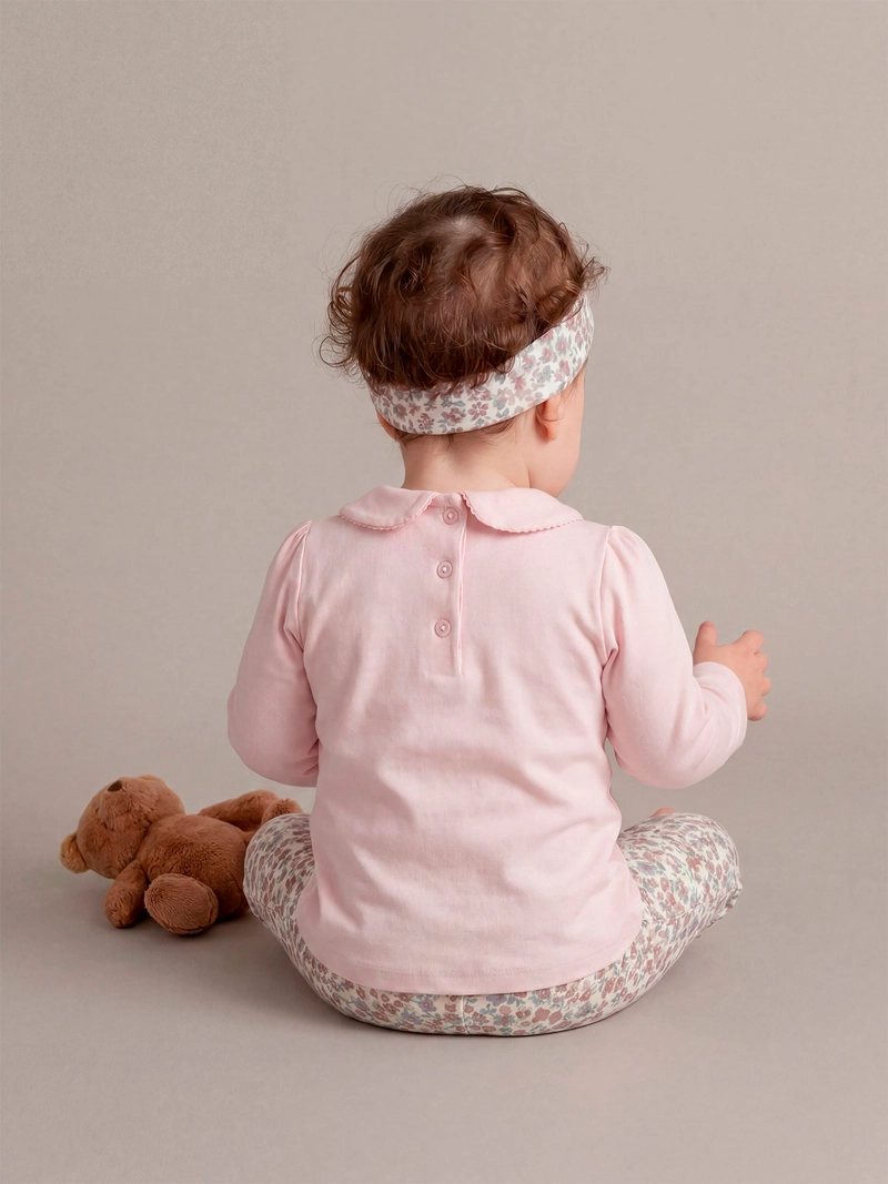 CONJUNTO POLERA + CALZA NIÑA BABY HARVEST ALGODÓN  - 2