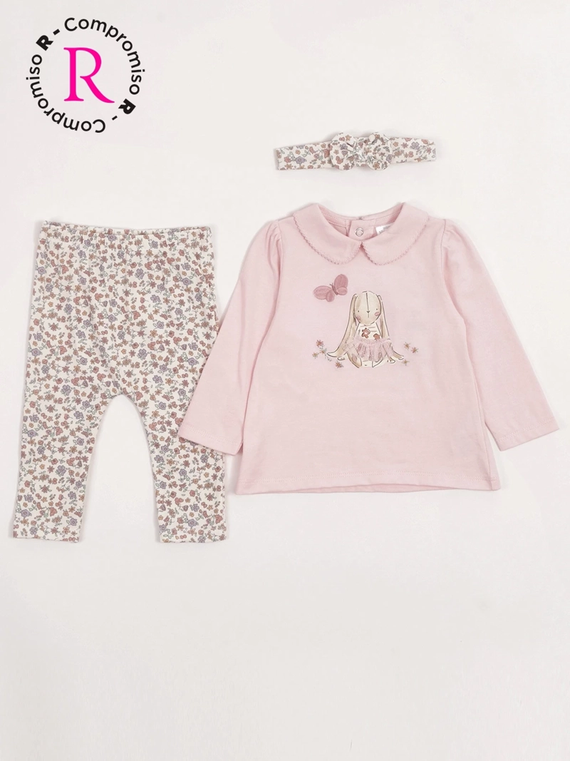 CONJUNTO POLERA + CALZA NIÑA BABY HARVEST ALGODÓN  - 3