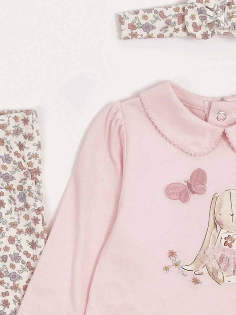 CONJUNTO POLERA + CALZA NIÑA BABY HARVEST ALGODÓN  - 5