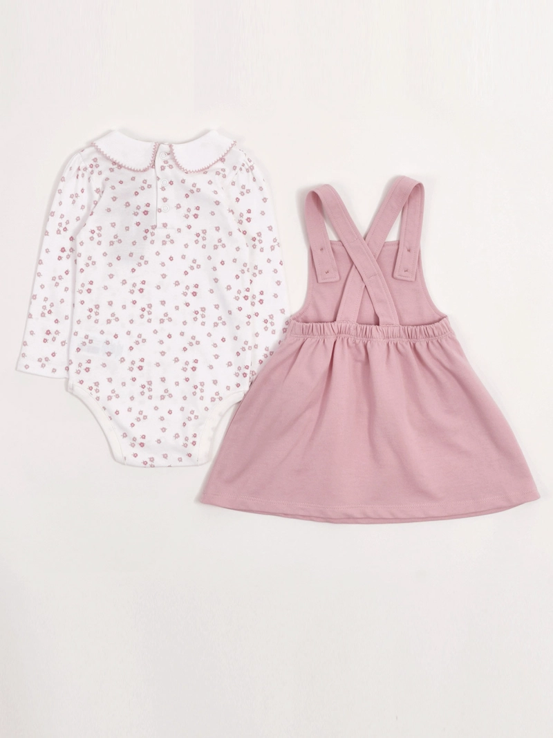 CONJUNTO JARDINERA + BODY NIÑA BABY HARVEST ALGODÓN  - 4