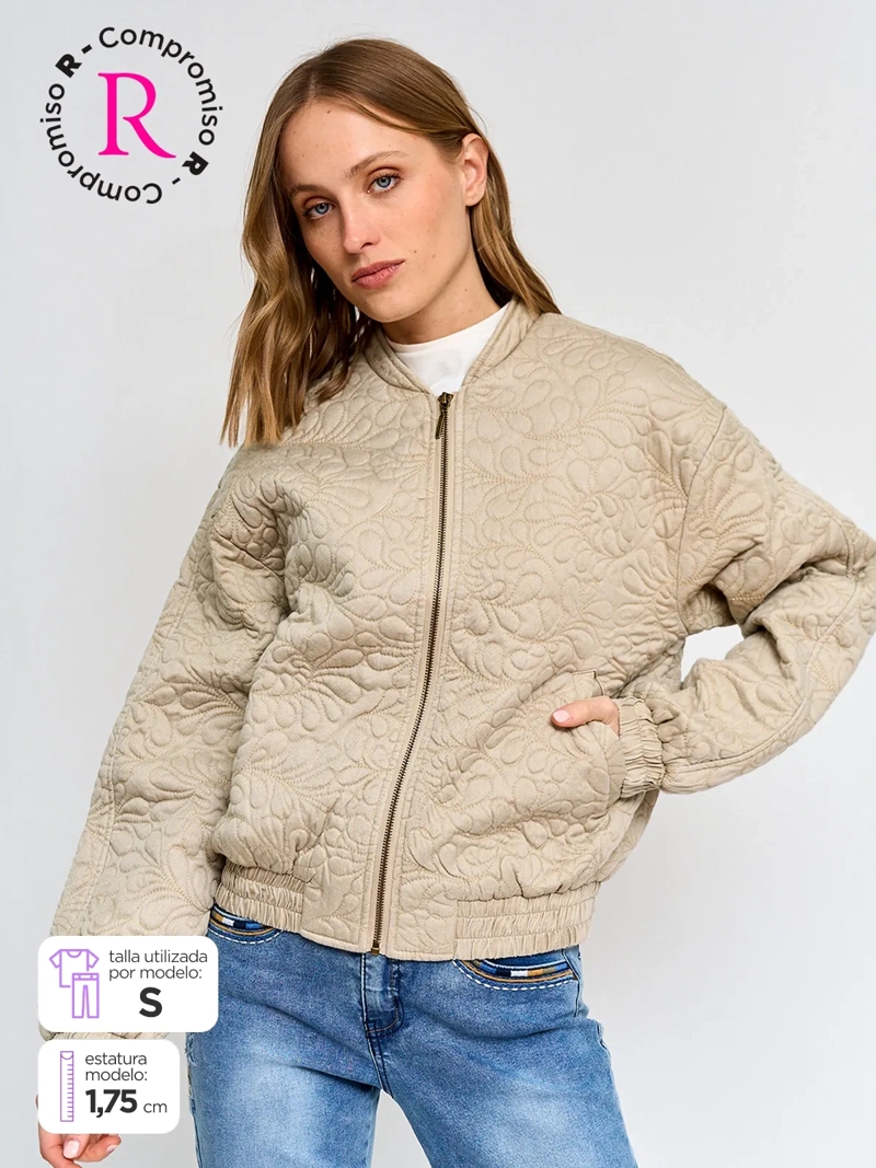 CHAQUETA MUJER TATIENNE BOMBER BORDADA - 1
