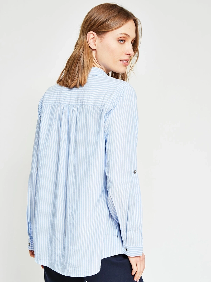 BLUSA MUJER CACHAREL CUELLO CAMISERO MANGA LARGA ESTAMPADA - 3