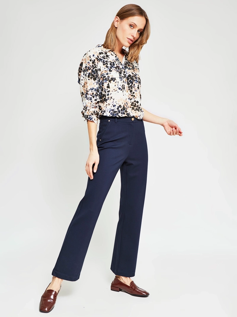 BLUSA MUJER CACHAREL CUELLO CAMISERO MANGA LARGA ESTAMPADA - 5