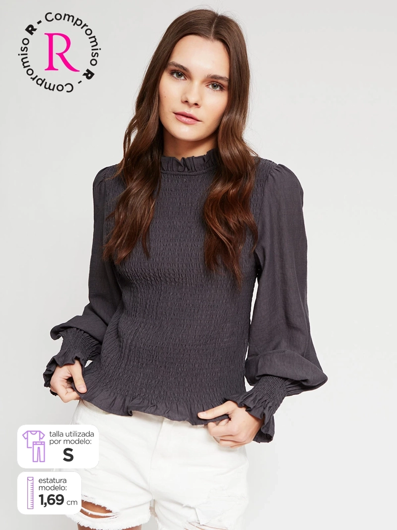 BLUSA MUJER BARBADOS MANGA LARGA PANAL - 1