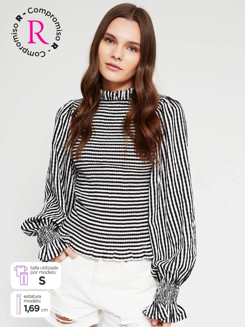 BLUSA MUJER BARBADOS MANGA LARGA PANAL - 1