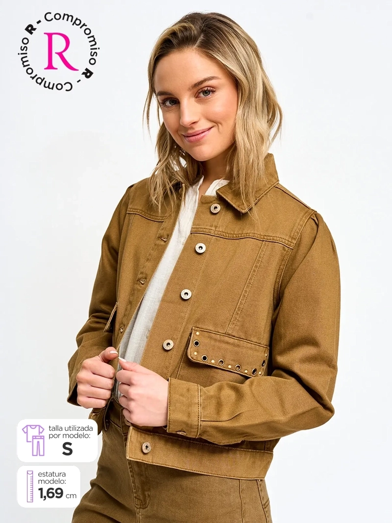 CHAQUETA MUJER PEPE JEANS ALGODÓN BORDADA - 1
