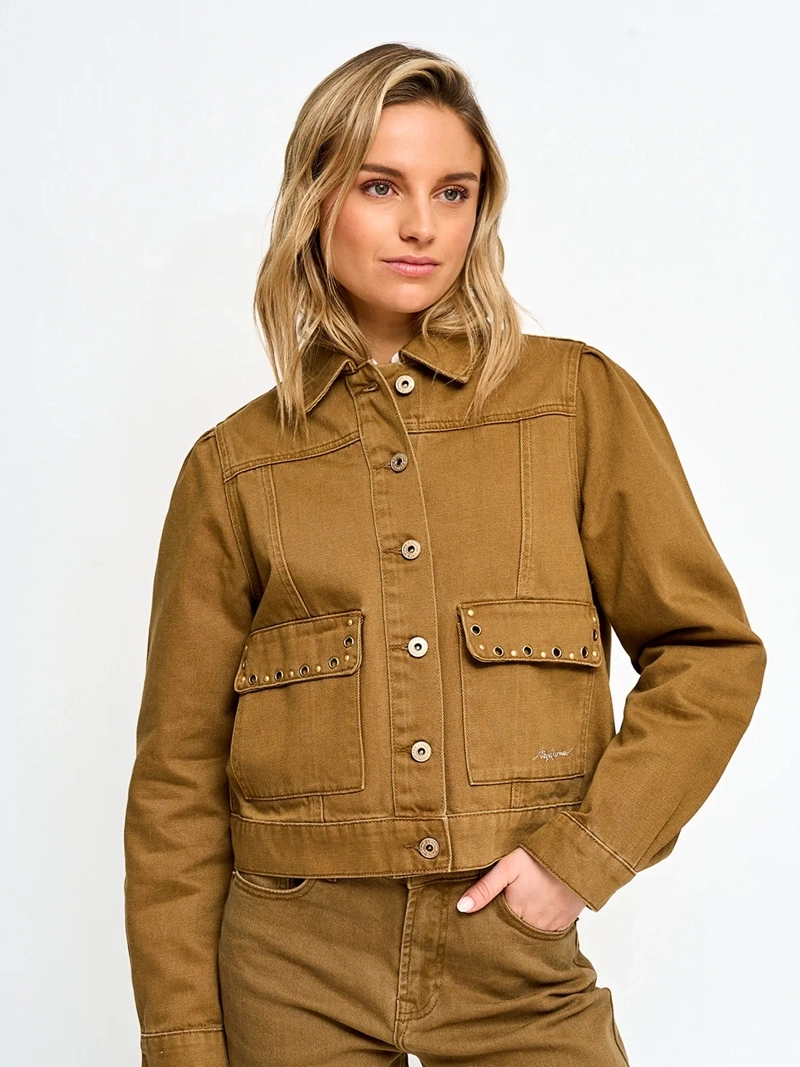 CHAQUETA MUJER PEPE JEANS ALGODÓN BORDADA - 2