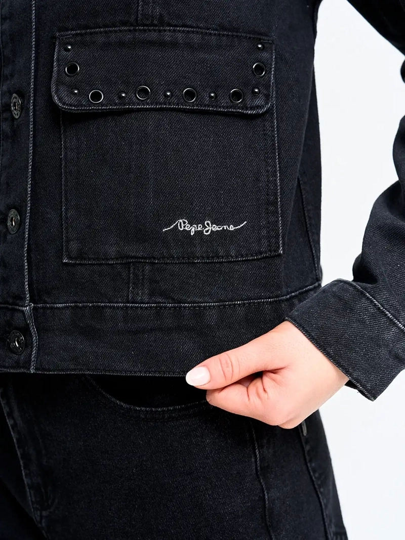 CHAQUETA MUJER PEPE JEANS ALGODÓN BORDADA - 4