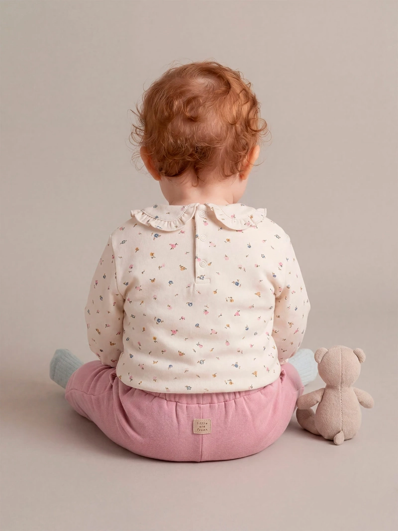 CONJUNTO POLERÓN + CALZA + CINTILLO NIÑA BABY HARVEST ALGODÓN  - 2
