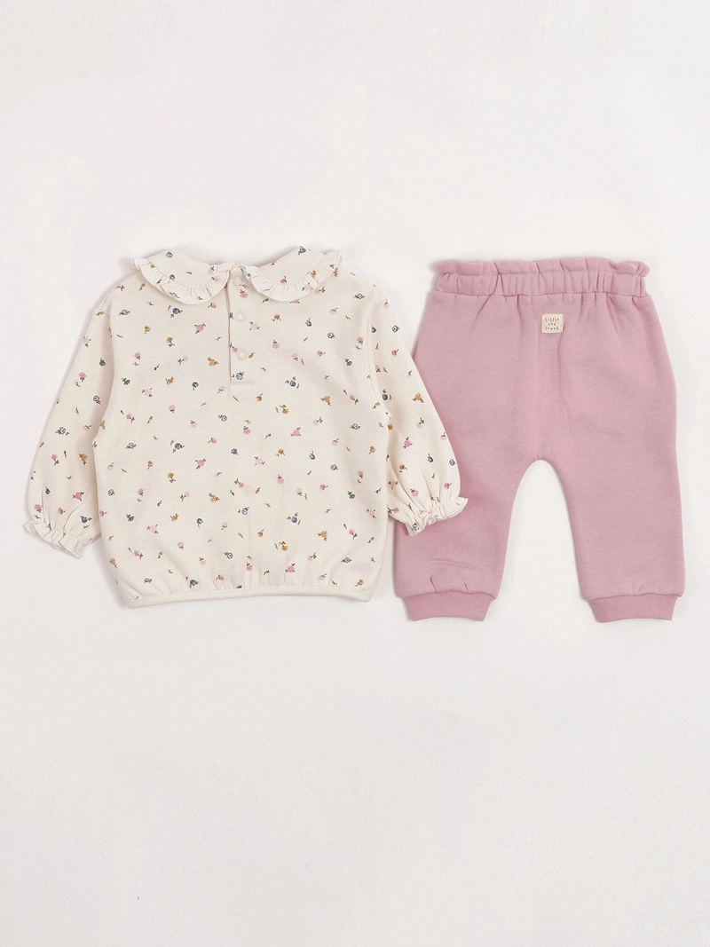 CONJUNTO POLERÓN + CALZA + CINTILLO NIÑA BABY HARVEST ALGODÓN  - 4