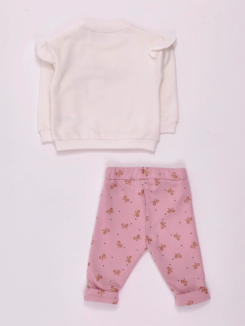 CONJUNTO POLERÓN + PANTALÓN DE BUZO NIÑA BABY HARVEST ALGODÓN  - 4