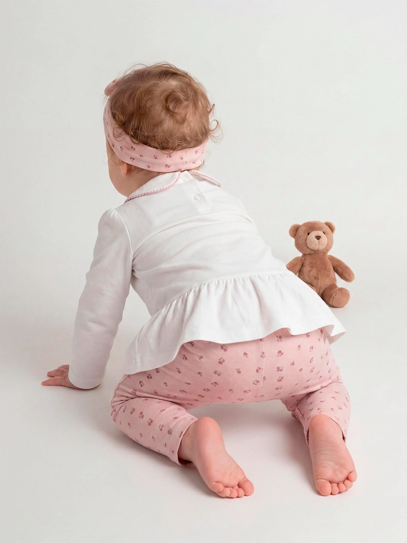 CONJUNTO POLERA + CALZA NIÑA BABY HARVEST ALGODÓN  - 2