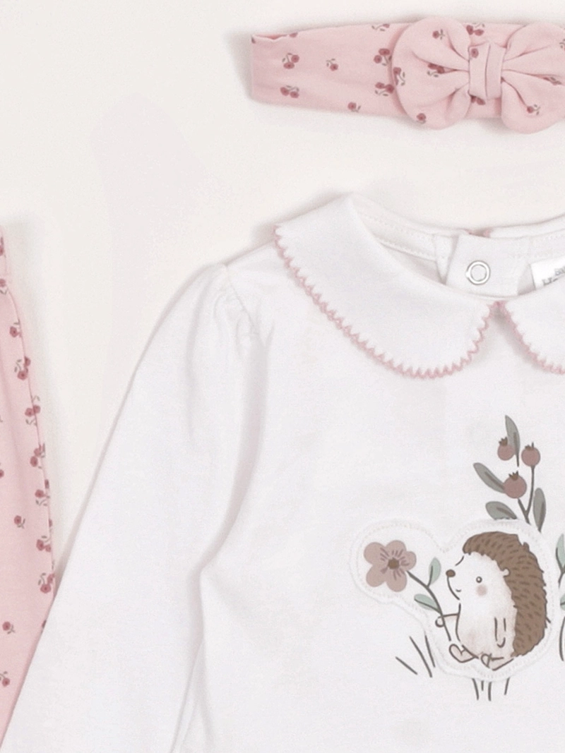 CONJUNTO POLERA + CALZA NIÑA BABY HARVEST ALGODÓN  - 5