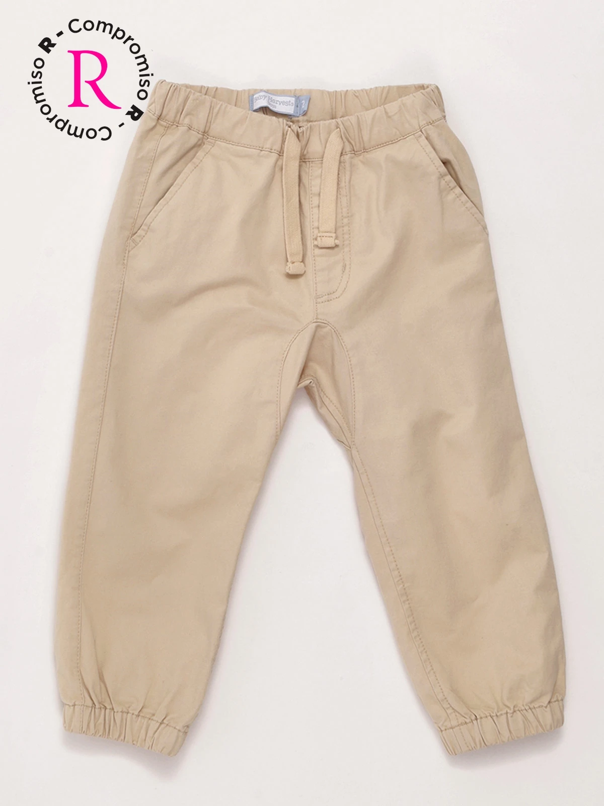 PANTALÓN NIÑO BABY HARVEST ALGODÓN ANCHO AMARRAS - 3