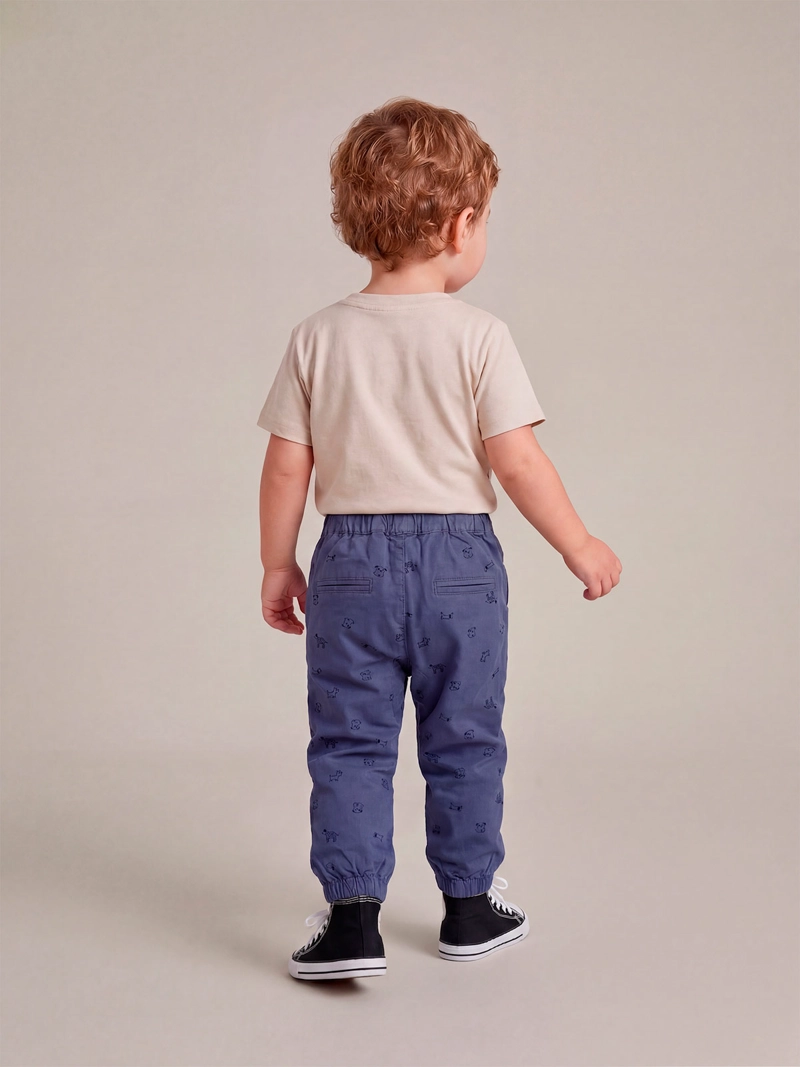 PANTALÓN NIÑO BABY HARVEST ALGODÓN ANCHO AMARRAS - 2