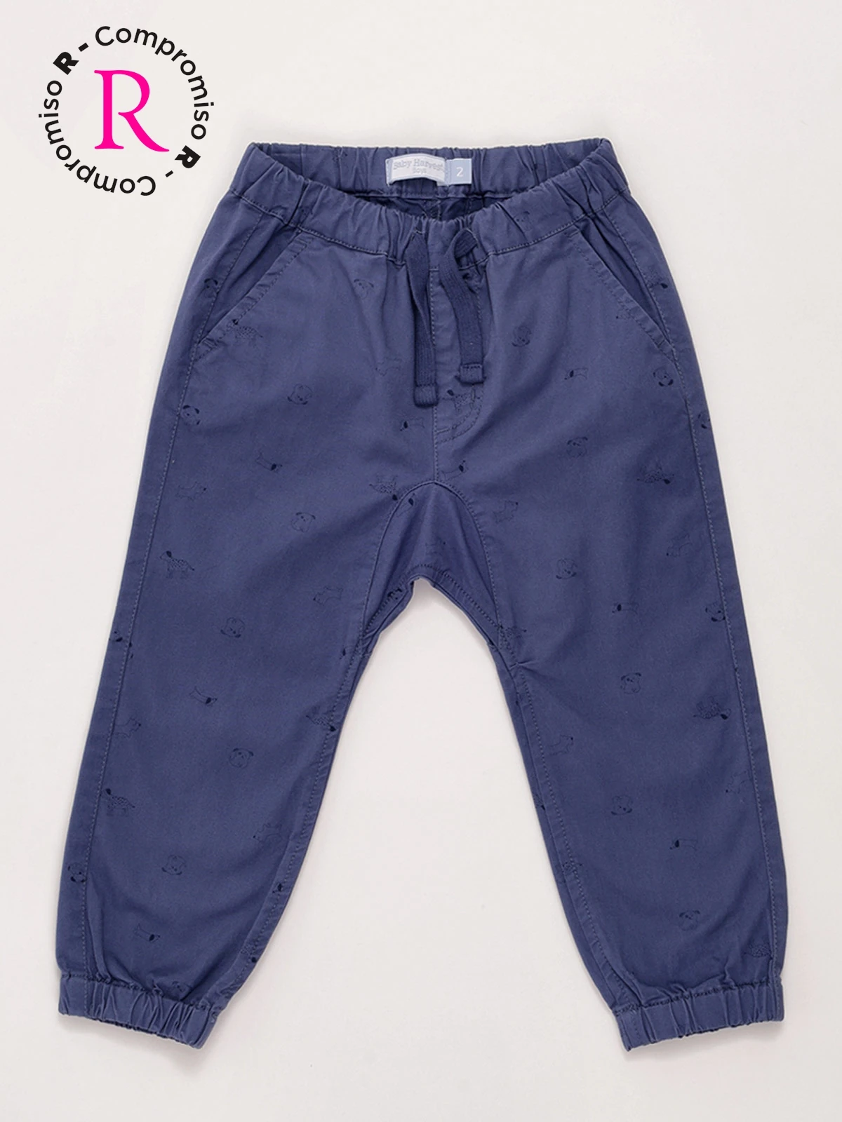 PANTALÓN NIÑO BABY HARVEST ALGODÓN ANCHO AMARRAS - 3