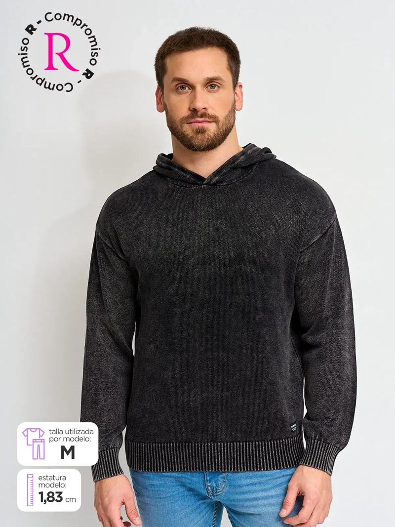SWEATER HOMBRE BARBADOS ALGODÓN HOODIE - 1