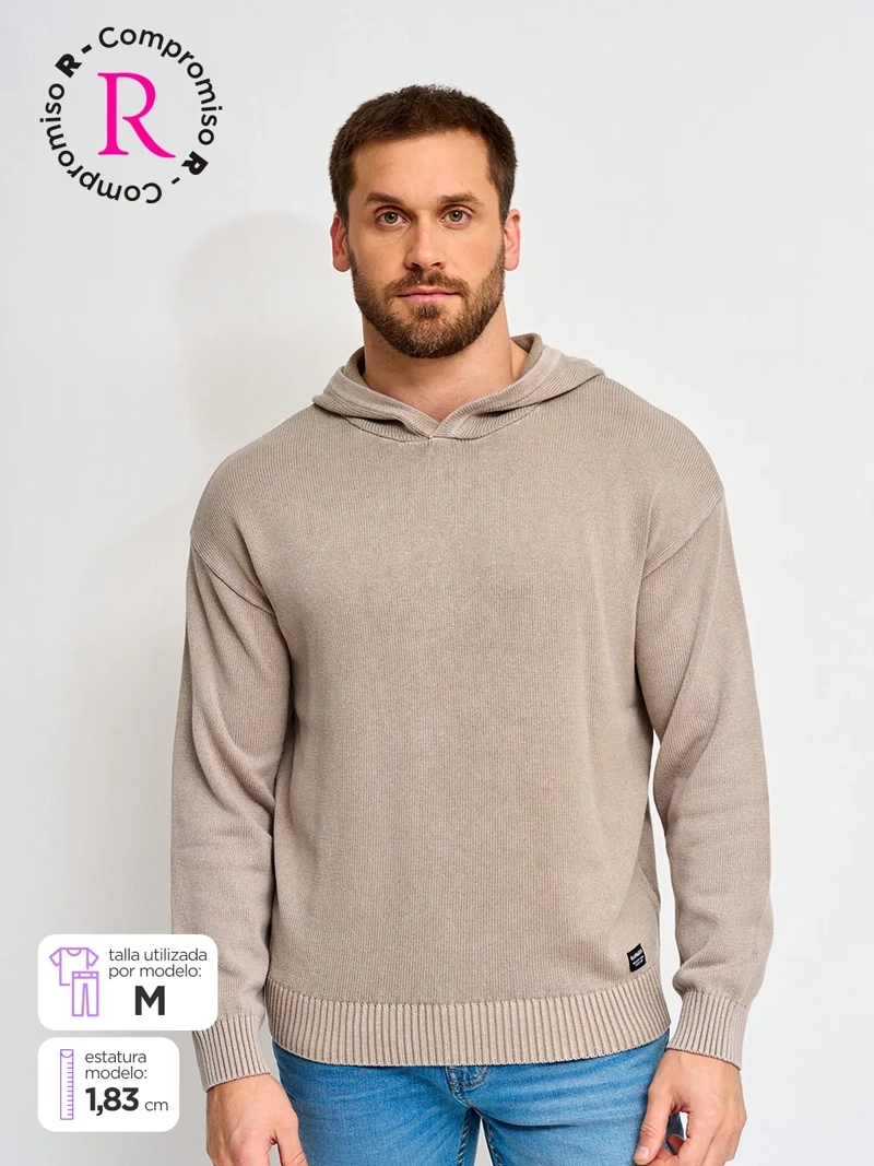 SWEATER HOMBRE BARBADOS ALGODÓN HOODIE - 1